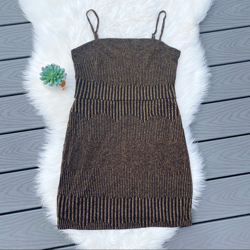 Gold Shimmer Bodycon Dress